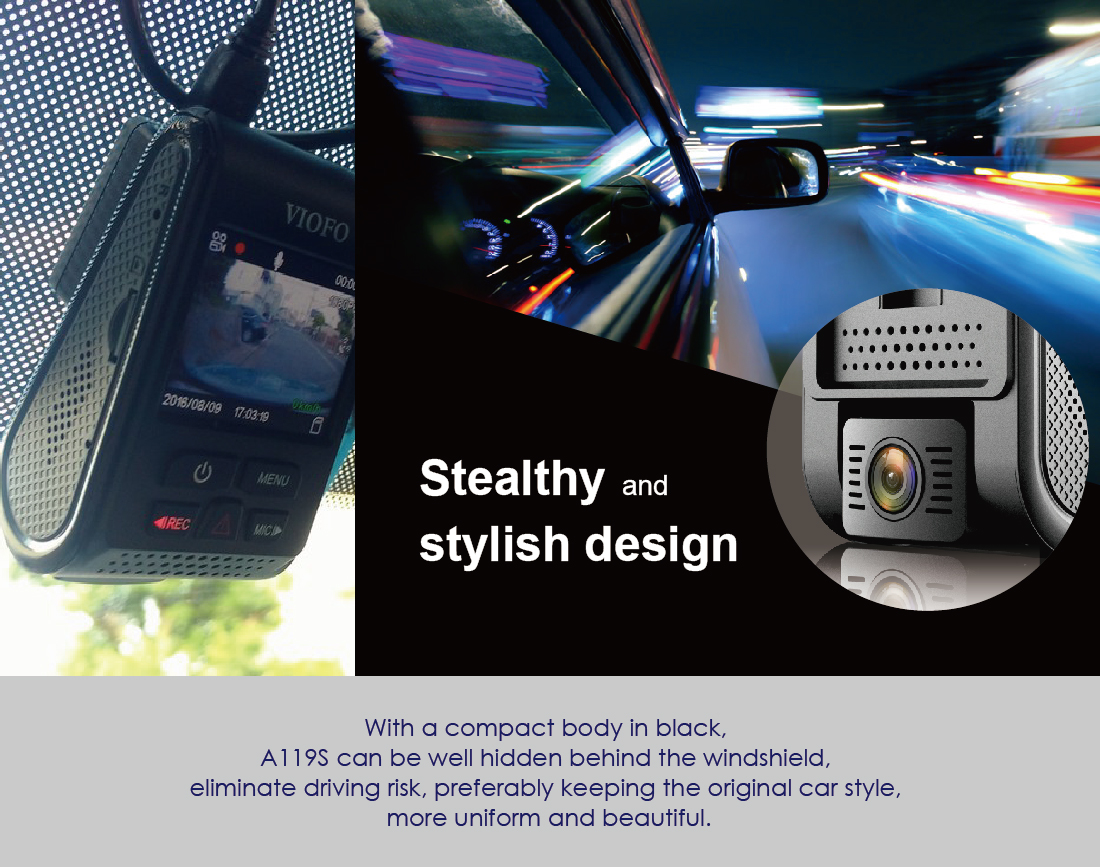 VIOFO A119S HD 2K 1440P Car Dash Camera Recorder