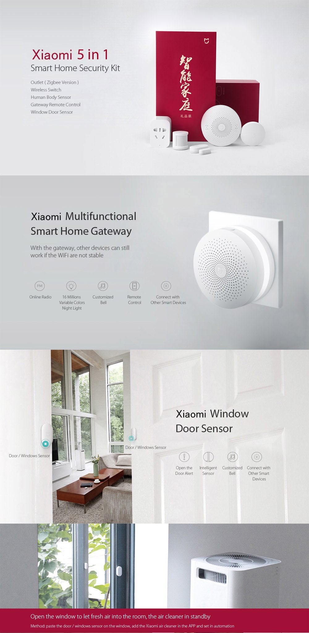Xiaomi 5 in 1 Smart Home Security Kit