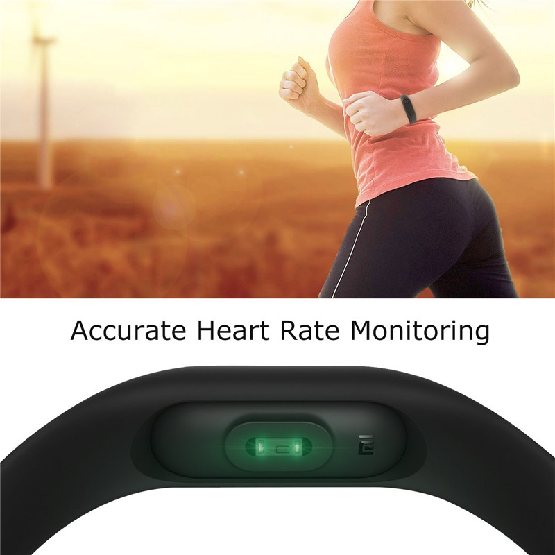 Xiaomi Mi Band 2 Heart Rate Smart Watch Wristband Fitness with White OLED