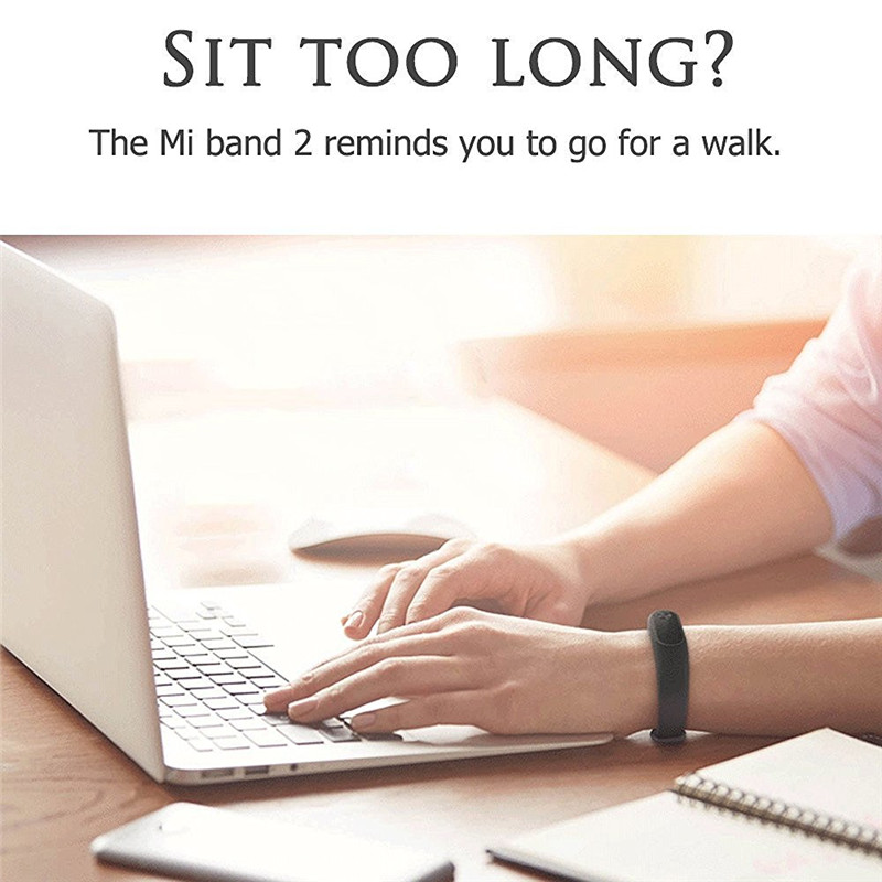 Xiaomi Mi Band 2 Heart Rate Smart Watch Wristband Fitness with White OLED