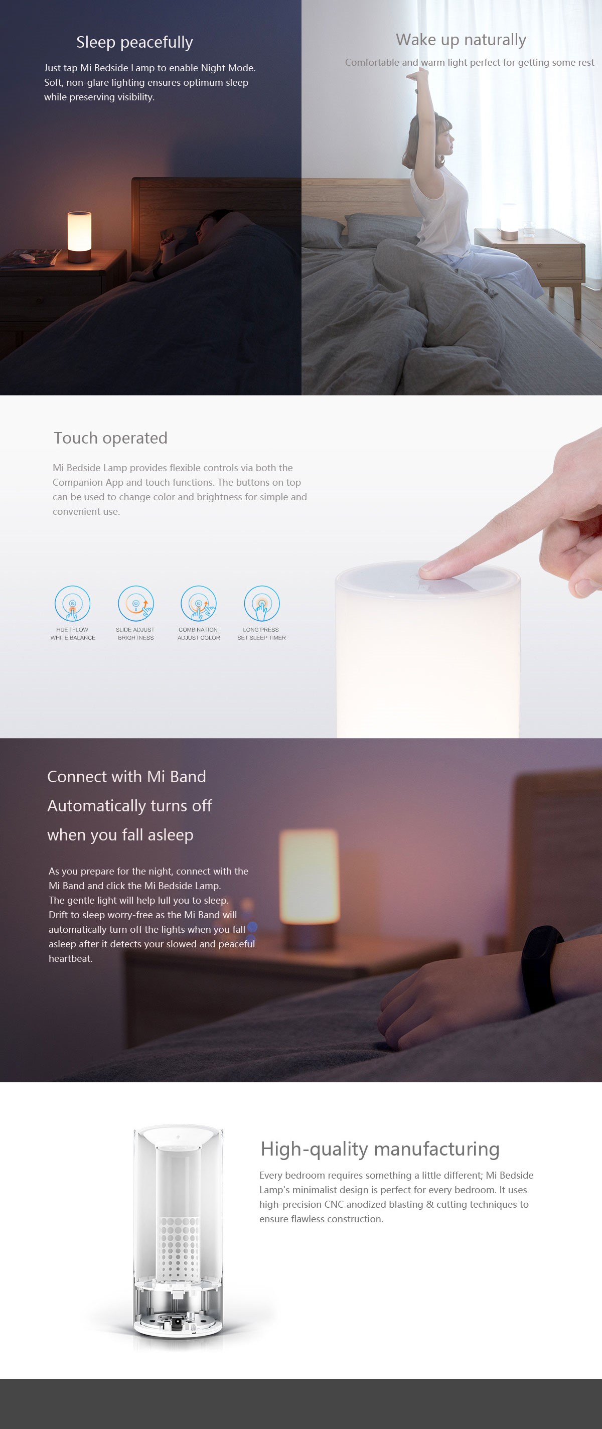 Прикроватная лампа xiaomi yeelight bedside lamp