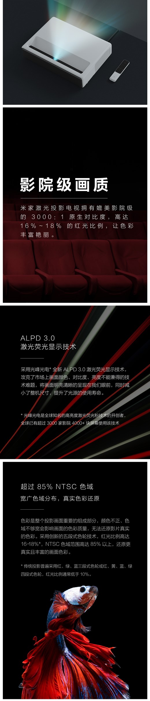 小米米家激光投影电视国际版