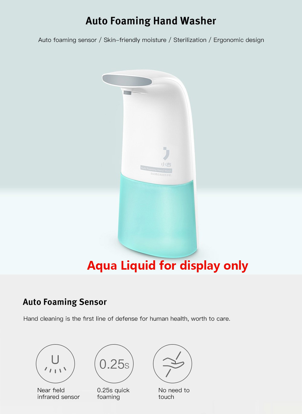 Xiaomi Xiaoji Automatic Foaming Hand Washer Touch-less Soap Dispenser - WHITE