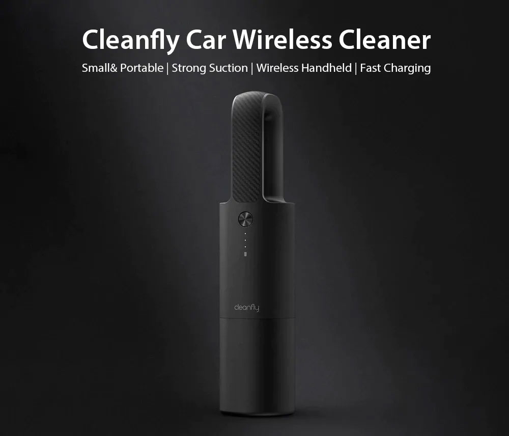 Cleanfly Car Portable Vacuum Cleaner - BLACK