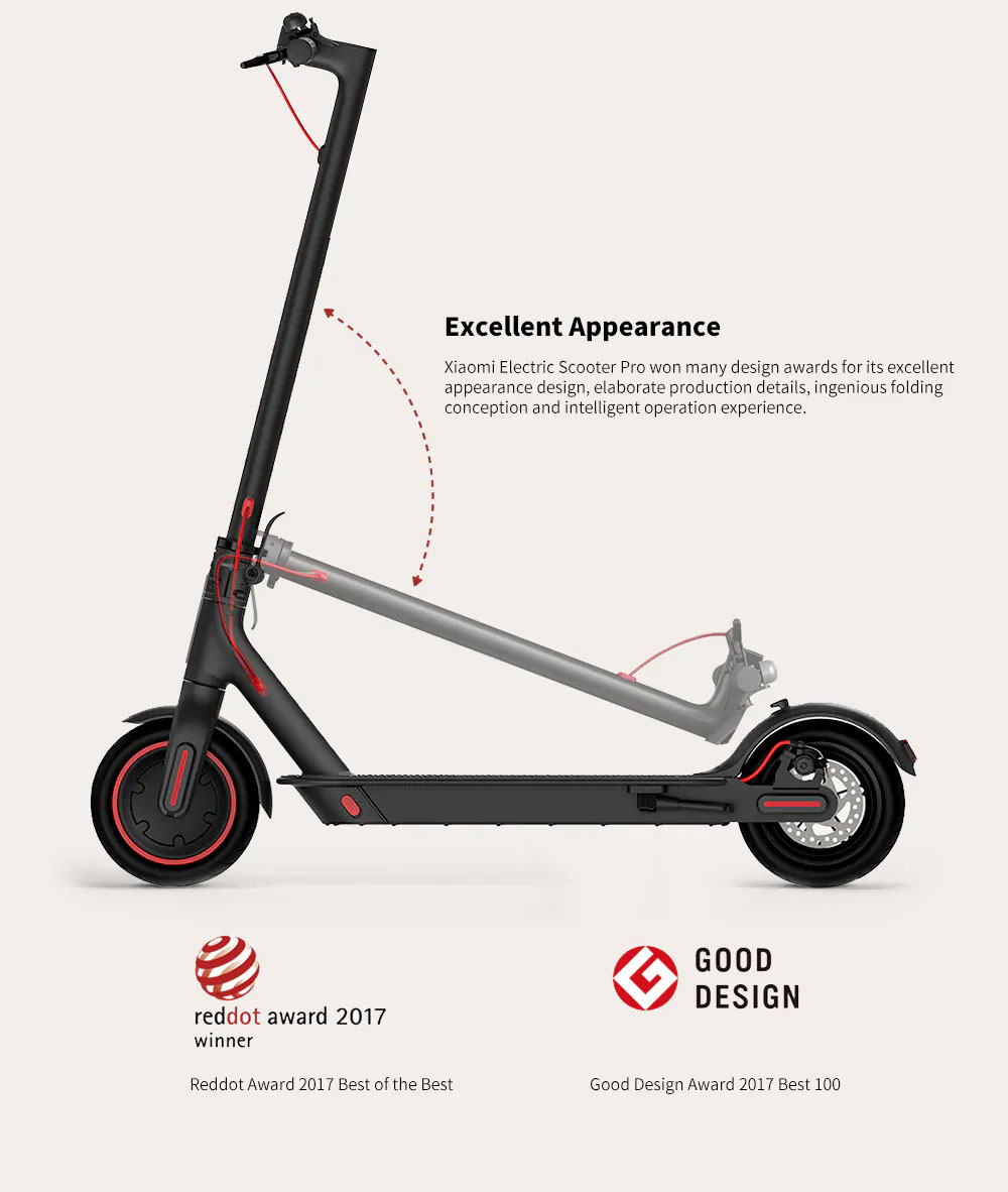 Xiaomi Electric Scooter Pro 12.8Ah Battery Max 45KM Mileage - Black