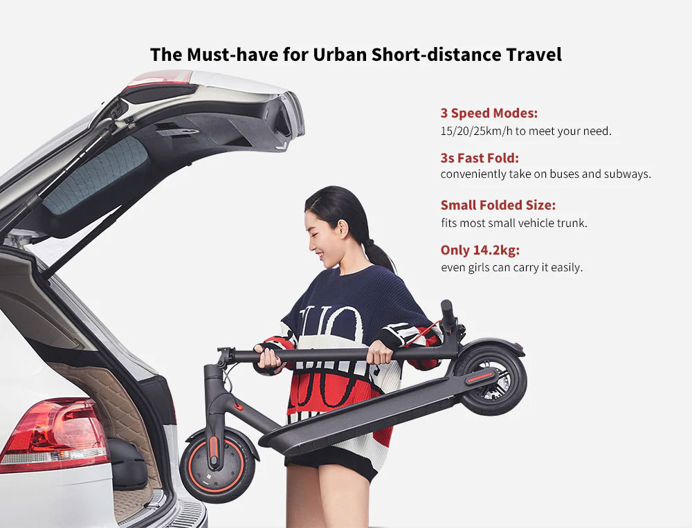 Xiaomi Electric Scooter Pro 12.8Ah Battery Max 45KM Mileage - Black