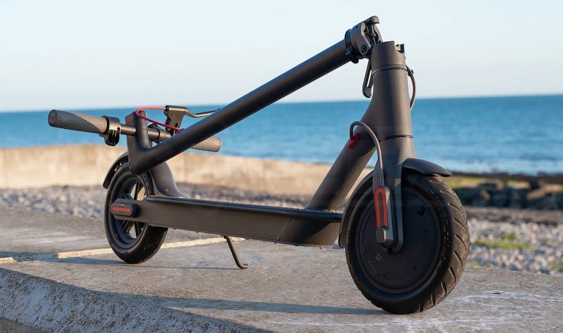 Xiaomi M365 Folding Electric Scooter with Two Spare Tyres- Black