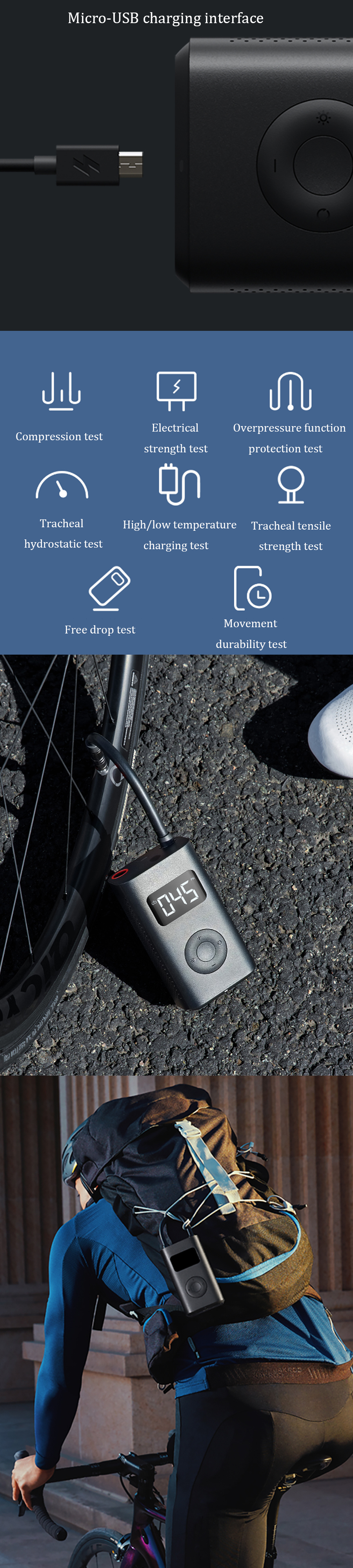 It is possible!) Using Electrical bike pump (Xiaomi Air Pump) for