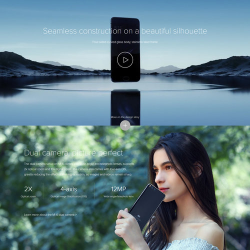 Xiaomi Mi 6 6G / 64GB 5.15-Inch Dual Cameras 12MP 4G LTE Global Version Black