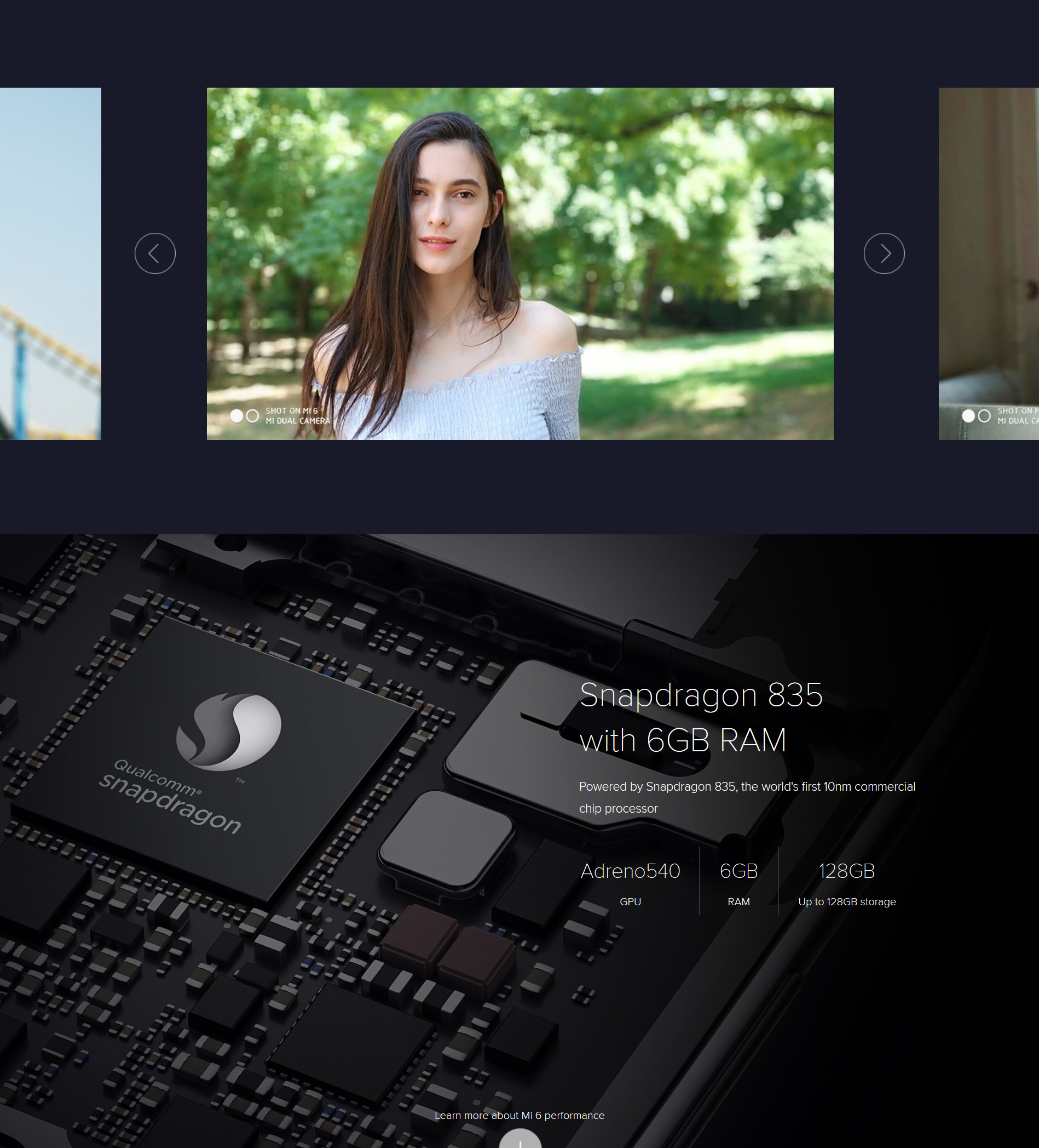 Xiaomi Mi 6 6G / 64GB 5.15-Inch Dual Cameras 12MP 4G LTE Global Version Black