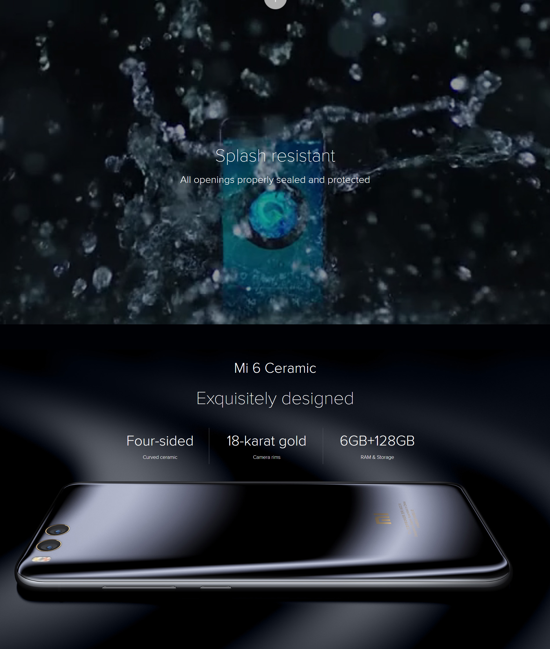 Xiaomi Mi 6 6G / 64GB 5.15-Inch Dual Cameras 12MP 4G LTE Global Version Black