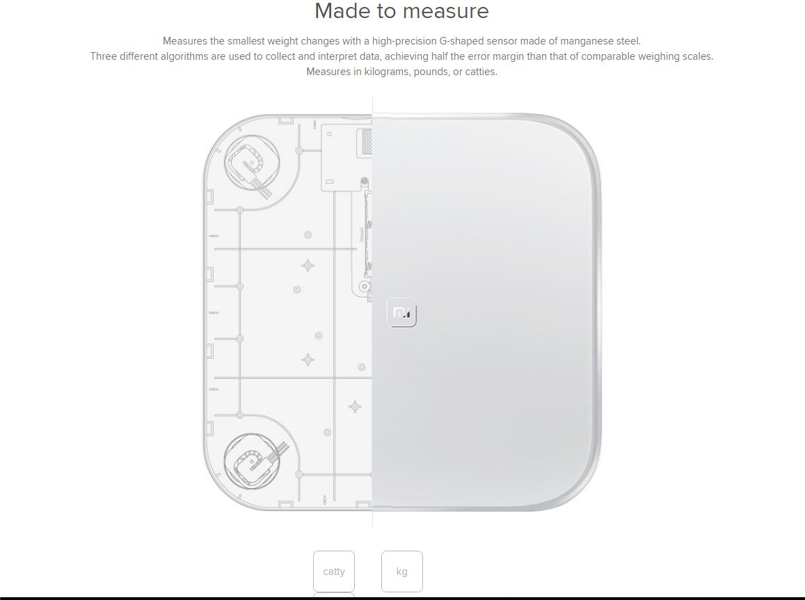 Xiaomi Bluetooth 4.0 Mi Smart Weight Scale White