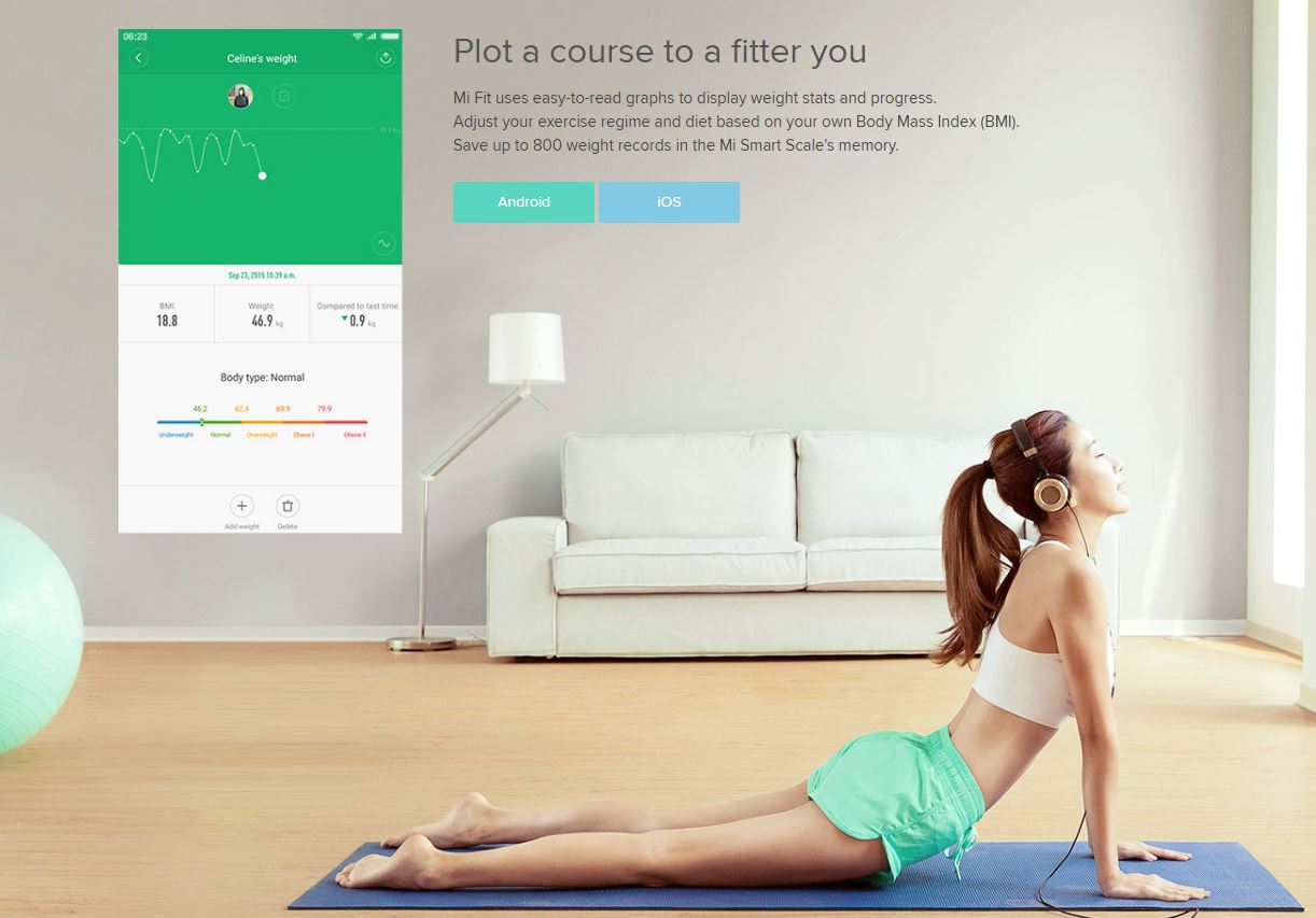 Xiaomi Bluetooth 4.0 Mi Smart Weight Scale White