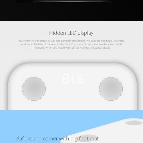 Xiaomi Bluetooth 4.0 Mi Smart Body Composition Scale Body Fat Analyzers White