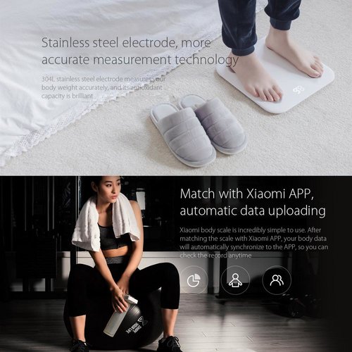 Xiaomi Bluetooth 4.0 Mi Smart Body Composition Scale Body Fat Analyzers White
