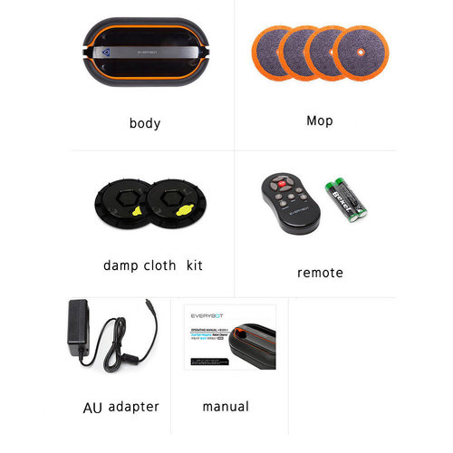 EVERYBOT RS700 Electric Wireless Dual Spin Robot Mop Cleaner