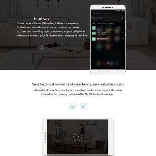 Xiaomi 360 Degree Panorama Wireless 1080P Smart IP Camera - WHITE