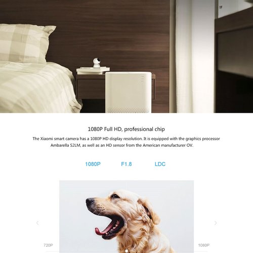 Xiaomi 360 Degree Panorama Wireless 1080P Smart IP Camera - WHITE