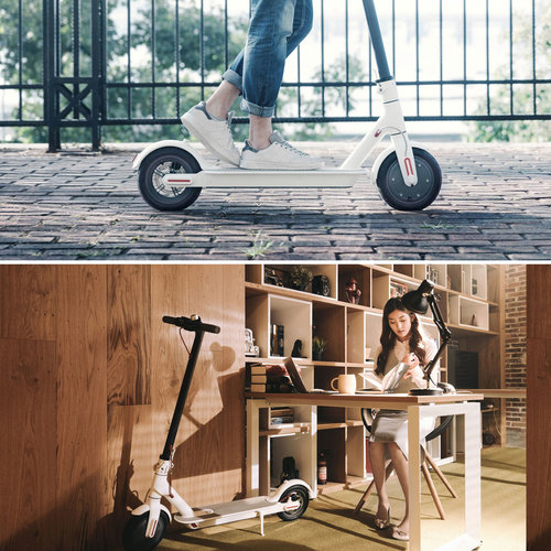 Xiaomi M365 Folding Electric Scooter with Two Spare Tyres- Black