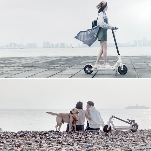 Xiaomi M365 Folding Electric Scooter with Two Spare Tyres- Black