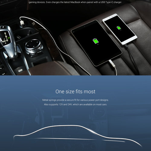 Mi Car Charger (3.6A Fast Charging) Metal Style - SILVER