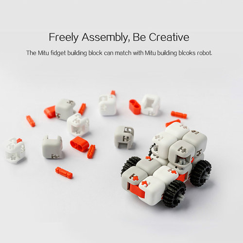 Xiaomi Mi Fidget Cube Building Blocks Stress Reliever Focus Gift Toys - White