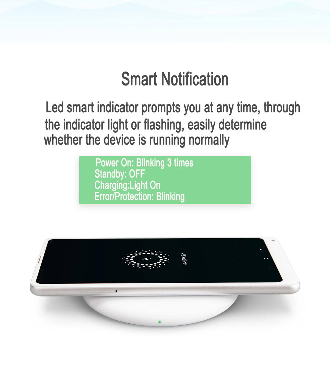 Xiaomi Mi Fast Charge Qi Wireless Charger for iPhone X 8 Plus Samsung S8 Plus