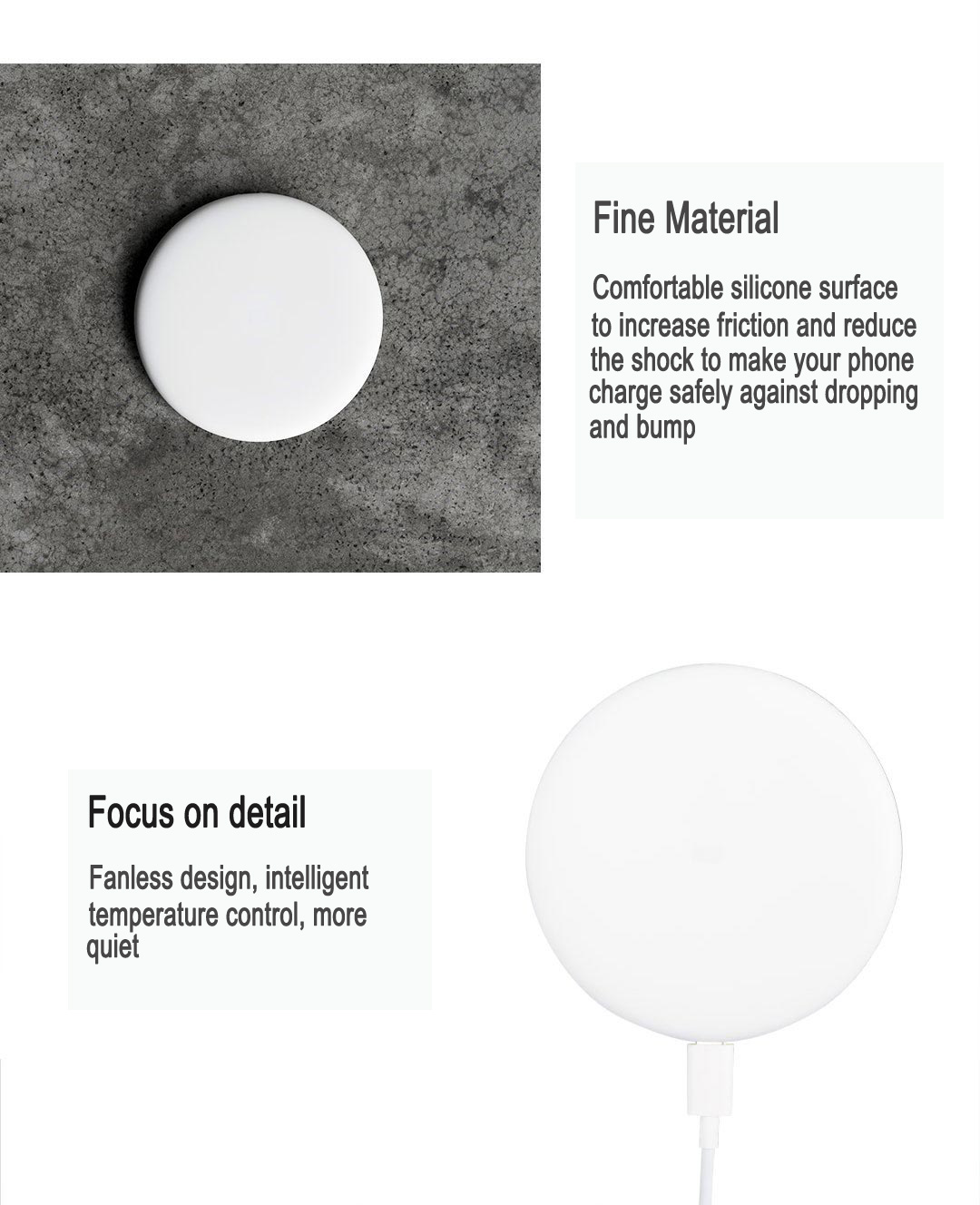 Xiaomi Mi Fast Charge Qi Wireless Charger for iPhone X 8 Plus Samsung S8 Plus