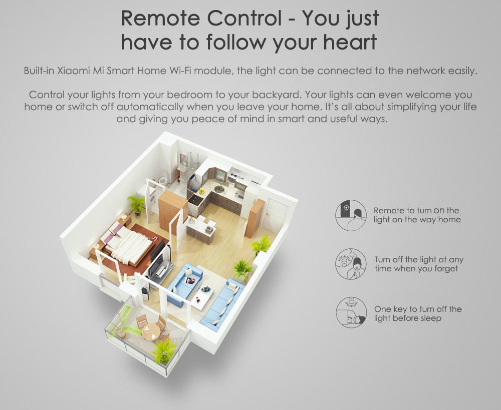 Xiaomi Yeelight  E27 RGBW Smart LED Color Bulb 10W Silver Upgraded Version