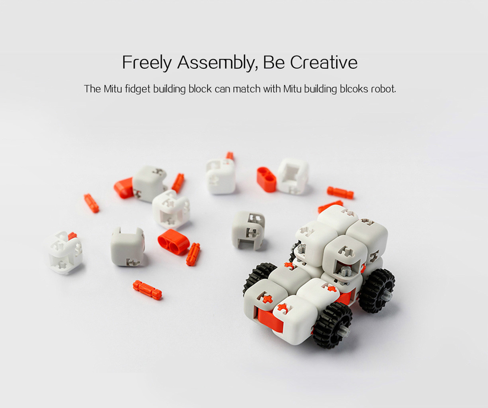 Xiaomi Mi Fidget Cube Building Blocks Stress Reliever Focus Gift Toys - White