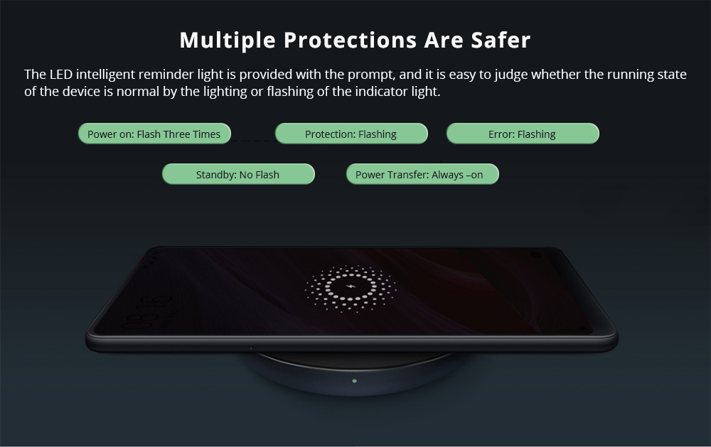 Xiaomi Qi Standard Wireless Fast Charger 10W for iPhone XS / XR / XS MAX Samsung Galaxy S7 S8 S9 S10