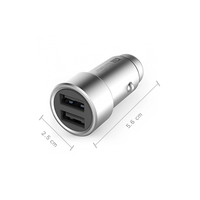Mi Car Charger (3.6A Fast Charging) Metal Style - SILVER
