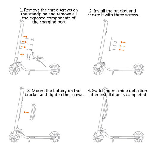 External Upgrade Battery For Xiaomi Ninebot Segway KickScooter Electric Scooter ES1 ES2 ES4