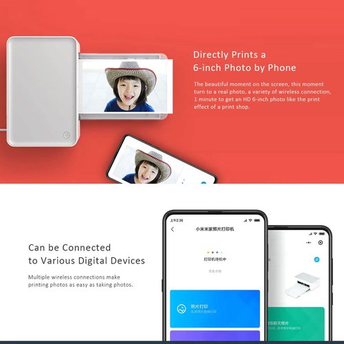 Xiaomi Mijia Mi Wireless Photo Printer Heat Sublimation