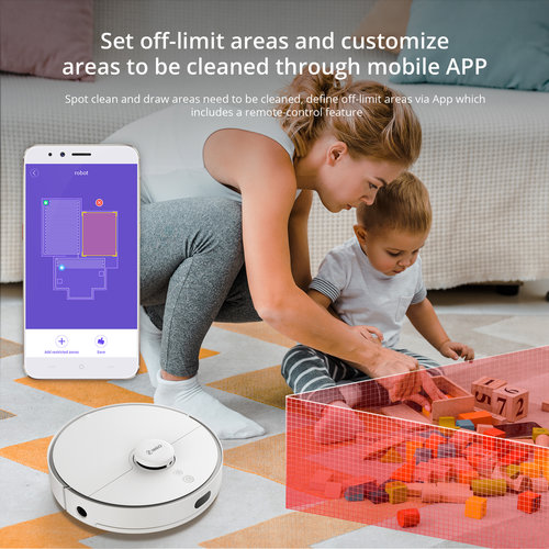 360 S5 Laser Navigation Smart Room Map Robot Vacuum Cleaner Mop 2000Pa Suction