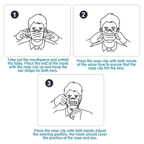 50Pcs Disposable Mouth Face Masks Face 3-layer Respirator Mask Dust-Proof Person