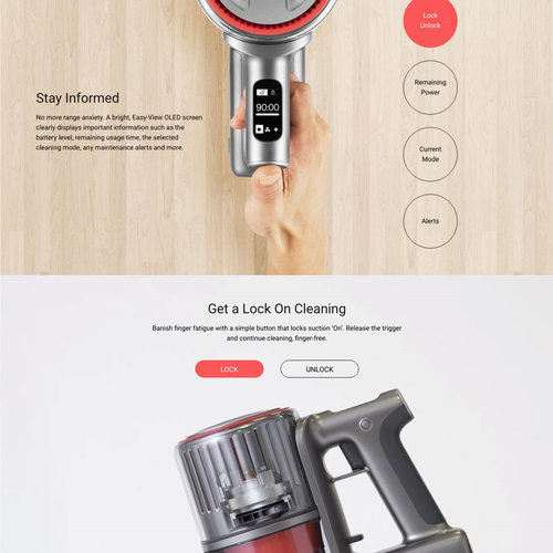 Roborock H6 Stick Vacuum Cleaner Handheld Cordless Motorhead Handstick