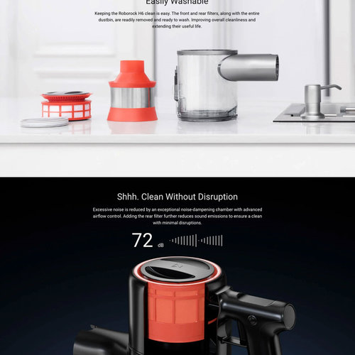 Roborock H6 Stick Vacuum Cleaner Handheld Cordless Motorhead Handstick