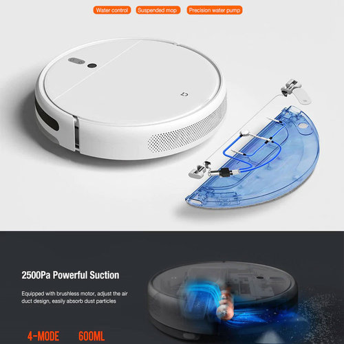 Xiaomi Mijia 1C 2 in 1 Smart Robot Vacuum Cleaner Mop Visual Brushless Motor 2500Pa