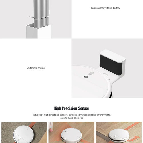 Xiaomi Mijia 1C 2 in 1 Smart Robot Vacuum Cleaner Mop Visual Brushless Motor 2500Pa