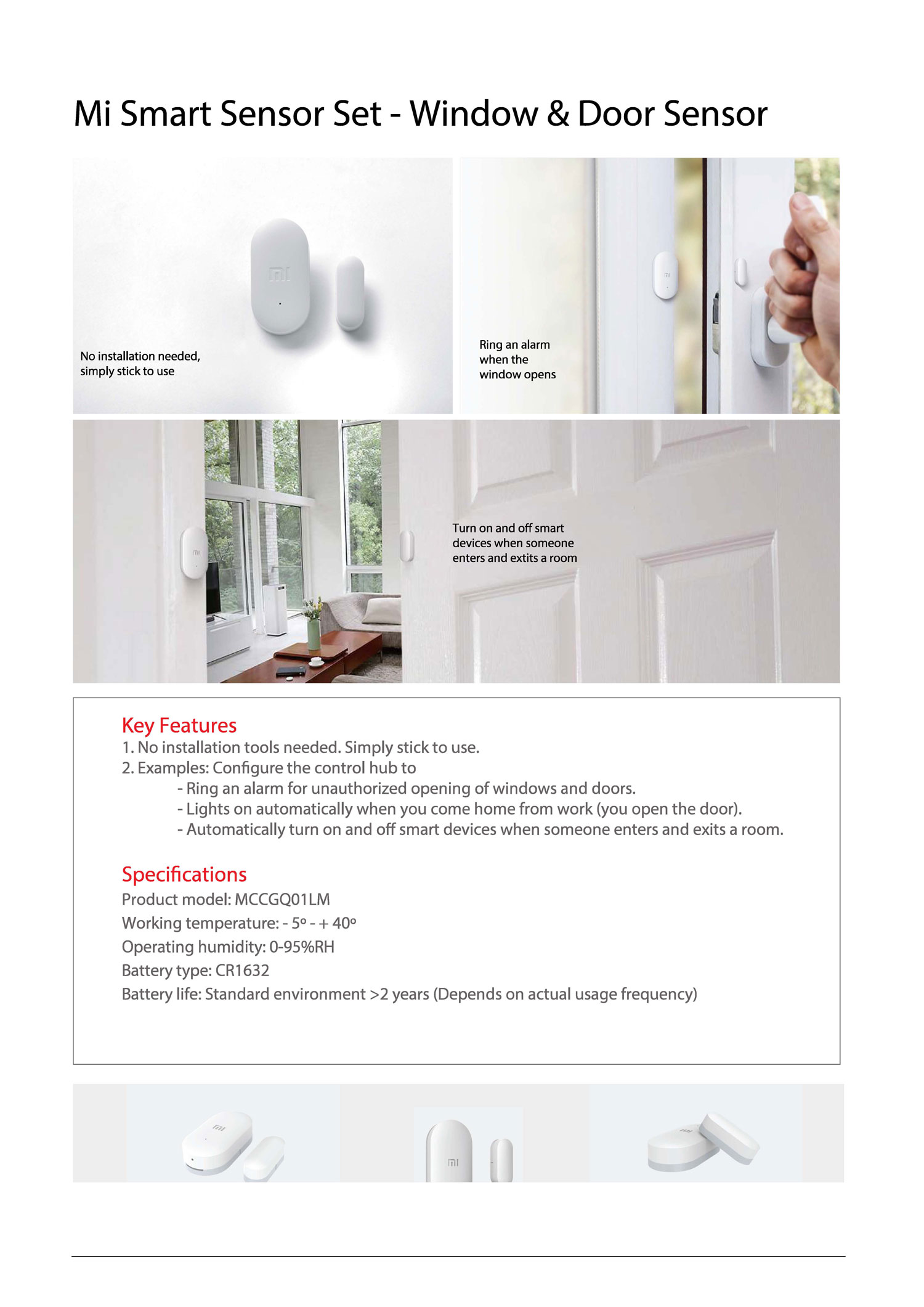 Xiaomi 6 in 1 Smart Home Security Kit Global Version