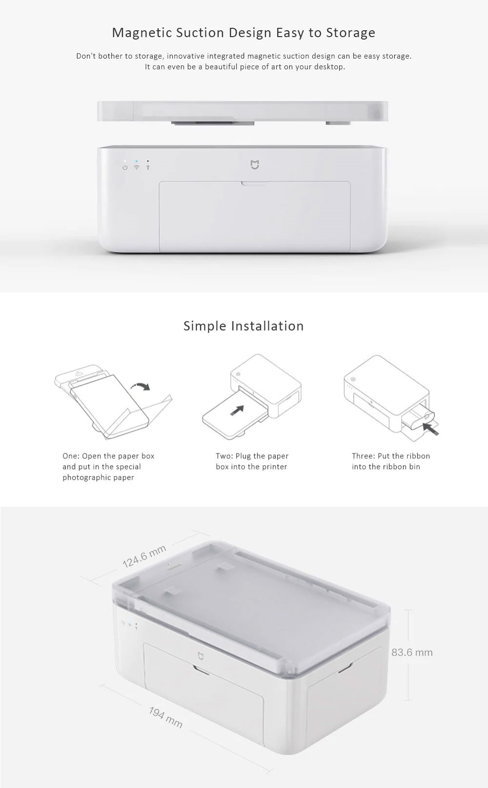 Xiaomi Mijia Mi Wireless Photo Printer Heat Sublimation