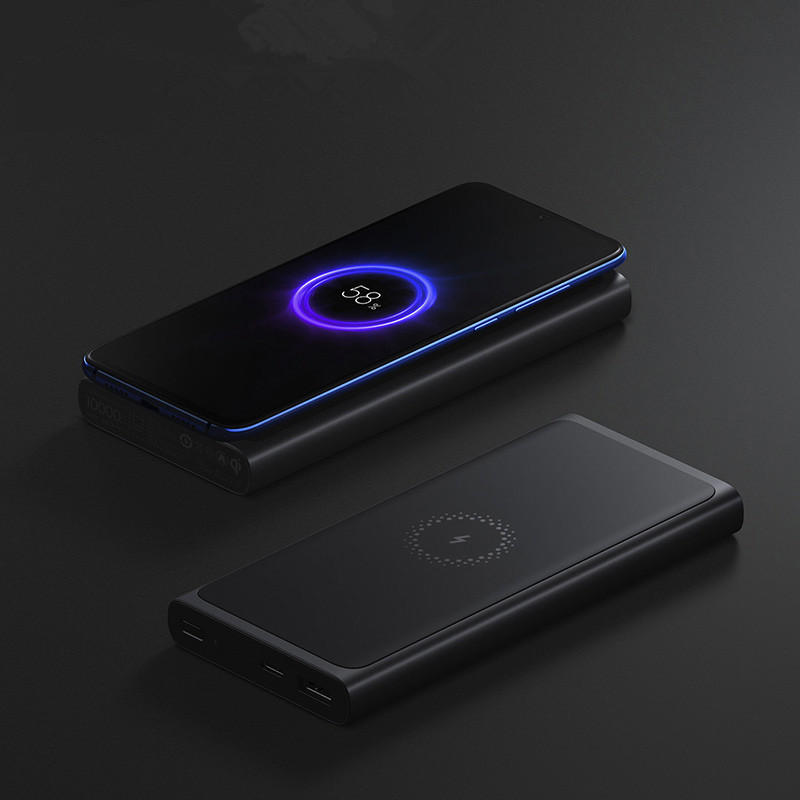 Xiaomi PLM11ZM Power Bank 10000mAh Fast Wireless Charger with USB Type C for Mobile Phone