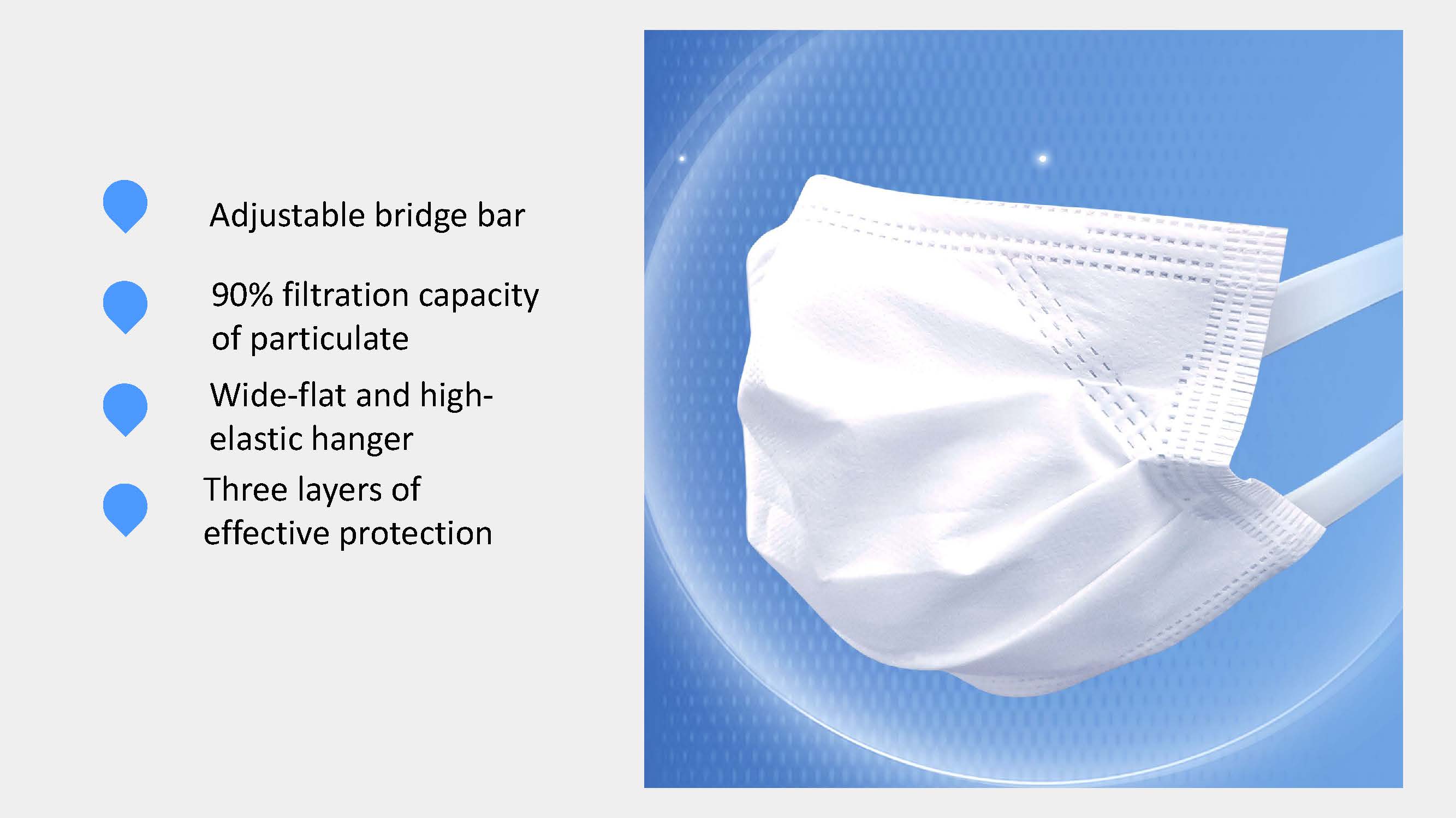 Disposable Mouth Face Masks Face 3-layer Respirator Mask Dust-Proof Person